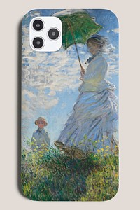Smartphone case psd mockup public domain painting product showcase, remix of artwork by Claude Monet