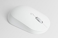 White wireless mouse mockup psd digital device