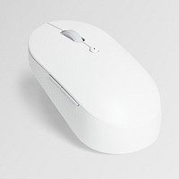 Psd white wireless computer mouse mockup digital device