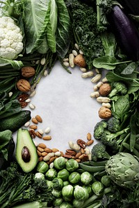 Vegetable frame psd healthy diet