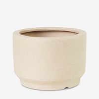 Ceramic plant pot mockup psd in beige tone