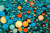 Abstract background colorful oil bubble in water wallpaper