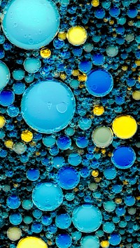 Colorful iPhone wallpaper oil bubble in water background