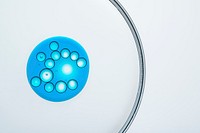 Abstract background blue oil bubble in water wallpaper