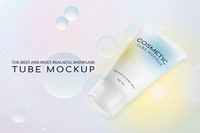 Cosmetic product mockup psd for beauty and skincare