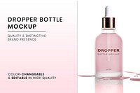 Dropper bottle mockup psd ready to use for beauty and skincare
