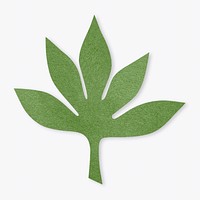 Chestnut leaf paper craft style in green color