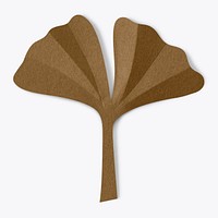 Paper craft ginkgo leaf psd layer 