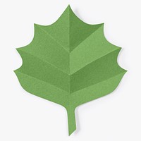 Aspen leaf in paper craft style