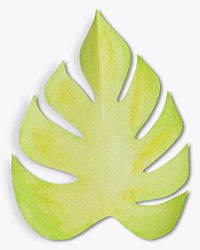 Summer paper craft leaf psd mockup