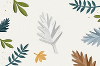 Paper craft leaf pattern psd 