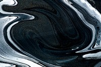 Black fluid art swirl acrylic paint