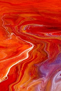 Red marble swirl background handmade abstract flowing texture experimental art