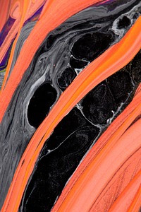 Abstract liquid marble orange background DIY experimental art