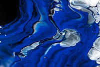 Blue liquid marble background abstract flowing texture experimental art