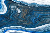 Blue marble swirl background abstract flowing texture experimental art