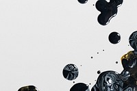 Black liquid marble background psd handmade acrylic paint aesthetic experimental art