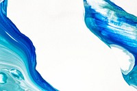 Liquid marble border blue abstract experimental art