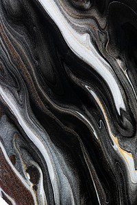 Black liquid marble background abstract flowing texture experimental art