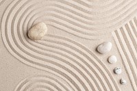 Zen marble stones sand background in peace concept