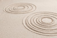 Circle zen sand background in mindfulness concept