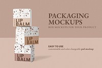 Beauty product mockup psd with brown crayon art