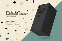 Packaging mockup psd with black box