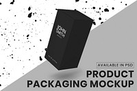 Beauty product mockup psd with black box