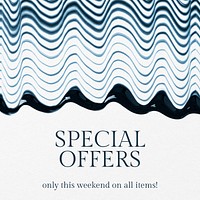 Minimal abstract art template vector special offers social media story