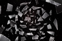 Black background of mirror shards