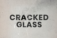 Cracked glass PSD effect with grunge background