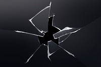 Black background with shattered glass texture