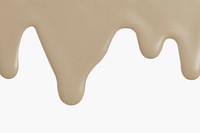 Beige dripping paint psd element