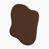 Brown paint drop psd design element
