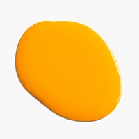 Yellow paint drop psd design element