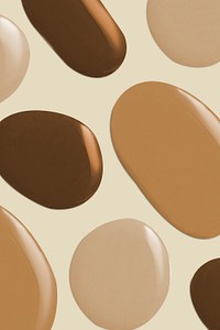 Nude tone circle blob in beige background