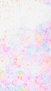 Colorful bubble art pink background feminine style