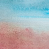 Ombre blue watercolor background with pink abstract style