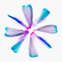 Aesthetic flower chromatography art psd element