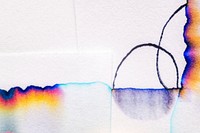 Aesthetic chromatography art on white papers