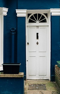 White front door of a house