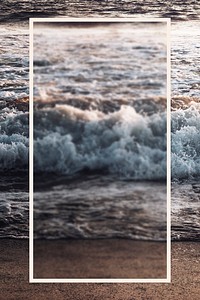 Sea in summer with frame mockup