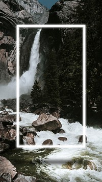 Waterfall in Yosemite frame