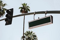 Traffic light and street sign