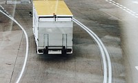 Cabin service truck on airside at the airport