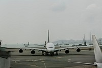 Plane parking on the air side