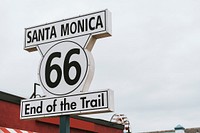 Santa Monica 66 End of the trail sign