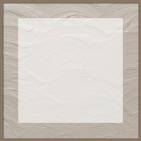 Beige frame vector with textured background