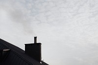 Black smoke from a chimney