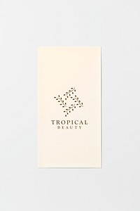 Beige simple tropical beauty flyer 